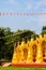 The gold pagoda in temple thailand