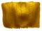 Gold paint hand wide brush strokes design element isolated