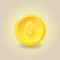 Gold paraguayan guaranies coin. Vector illustration for websites, web design, mobile app, infographics