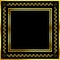 Gold pattern frame with waves and stars_14