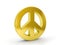 Gold peace symbol