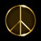 Gold Peace Symbol
