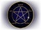 Gold Pentagram icon with five elements : Spirit , Air , Earth , Fire and Water. Golden Symbol of alchemy and sacred geometry.