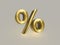 Gold Percent sign
