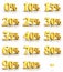 Gold Percent Tags