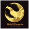 Gold Phoenix logo design in eps.10