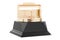 Gold Piano Award Trophy Pedestal. 3d Rendering