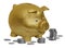 Gold Piggy Bank