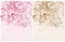 Gold and Pink Party Background with Shiny Metallic Confetti.