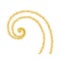 gold pinstripe is made according to the proportions of the Fibonacci