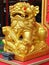 Gold Pixiu mascot animal of china, Chinese lucky animal mascot.