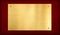 Gold plaque on red background