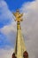 Gold plated double-headed eagle on the spire
