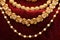 Gold plated jewelry - Fancy Designer long and heavy neck set chains closeup macro image