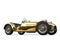Gold plated vintage sport open wheel racing car