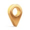 Gold Pointer Icon, Location symbol. Gps, travel, navigation, place position concept