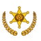 gold police badge icon image