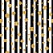 Gold polka dot confetti seamless pattern