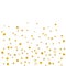 Gold polka dots splatter circle like snowfall.Confetti Gold color Christmas watercolor illustration isolated on background.Design