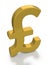 Gold pound currency symbol