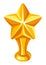 Gold prize star icon. Illustration of award sports or corporate competitions.