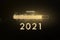 Gold progress bar Loading new year to 2021.