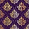 Gold and purple seamless Rococo floral