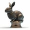 Gold Rabbit Trophy. Generative AI