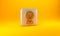Gold Radioactive in location icon isolated on yellow background. Radioactive toxic symbol. Radiation Hazard sign. Silver