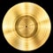 Gold record music disc award isolated
