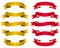 Gold and Red Ribbons Set