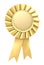 Gold ribbon award blank with copy space