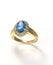 Gold Ring With Blue Gemstone
