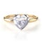 Gold ring with heart shaped diamond