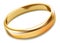 Gold ring realistic marriage symbol jewelry or accessory