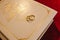 Gold rings wedding bible white book religion