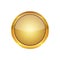 Gold round button. Vector illustration.