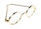 Gold Round Frame Doll Glasses