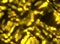Gold Round Shapes in Chaotic Arrangement. Holiday Bokeh backgrounds