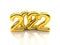 Gold rounded 2022 3d rendering