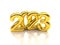 Gold rounded 2023 3d rendering