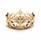 Gold Royal Crown Inspired Ring On White Background