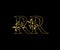 Gold RR Letter Classy Floral Logo