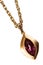 Gold and ruby pendant on chain