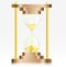 Gold Sand Glass Clock