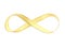 Gold satin ribbon with infinity shape