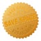 Gold SAVE SPACE Medallion Stamp