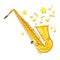 Gold saxophone