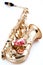 Gold Saxophone Pink Rose