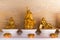 Gold Sculptures of Venerated Monks at Canton Shrine